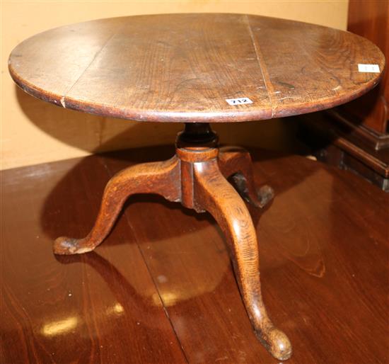 A George III oak tripod table (reduced)